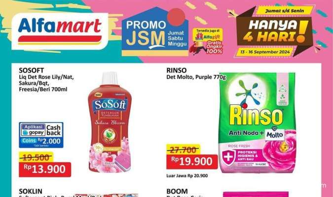 Promo Deterjen dan Sabun Mandi di Superindo, Indomaret, dan Alfamart Weekend Baru