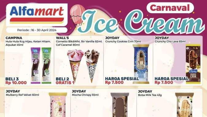 Promo Alfamart Carnaval Ice Cream s/d 30 April 2024, Es Krim Magnum Beli 1 Gratis 1!