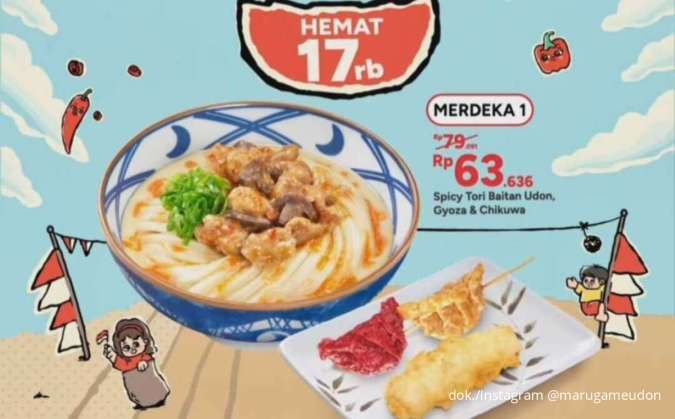 Hari Terakhir Promo Marugame Udon Merdeka Hematnya, 4 Paket Favorit Hemat Rp 17.000