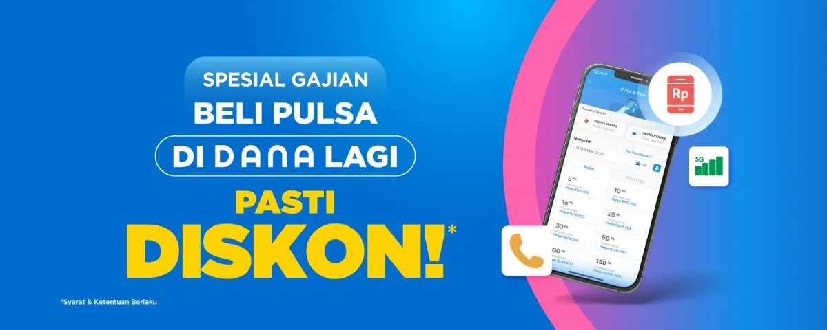 Promo DANA Spesial Gajian, Beli Pulsa Dapat Diskon