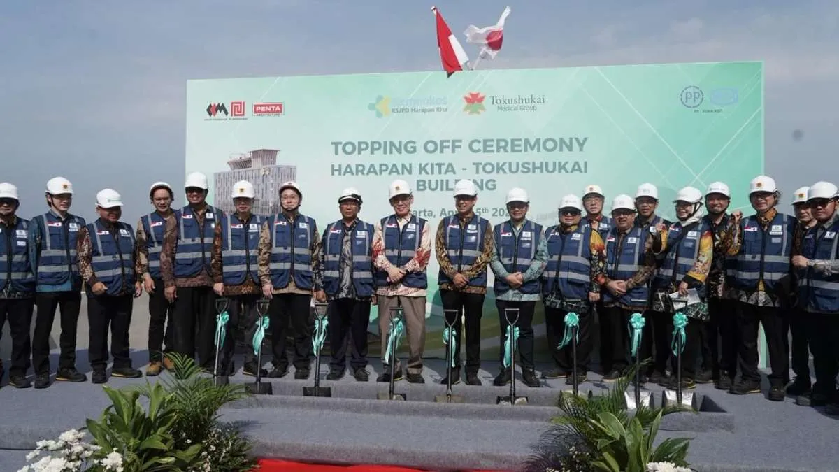 RSJPD Harapan Kita – Tokushukai Capai Topping Off, PTPP Hadirkan Smart Hospital