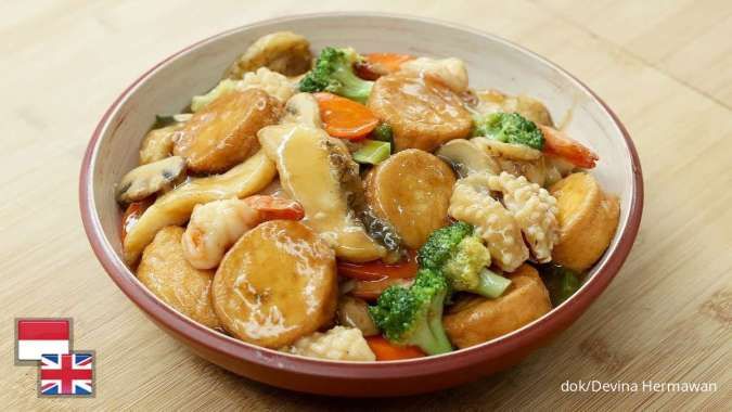 Resep Sapo Tahu Seafood, Menu Chinese Food Lengkap Ada Udang, Cumi, dan Gurami