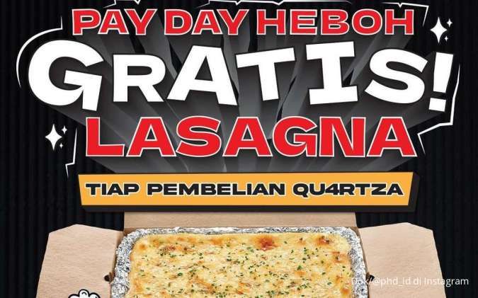 Promo PHD Payday Bulan November 2024, Dapatkan Gratis Lasagna Sampai Besok