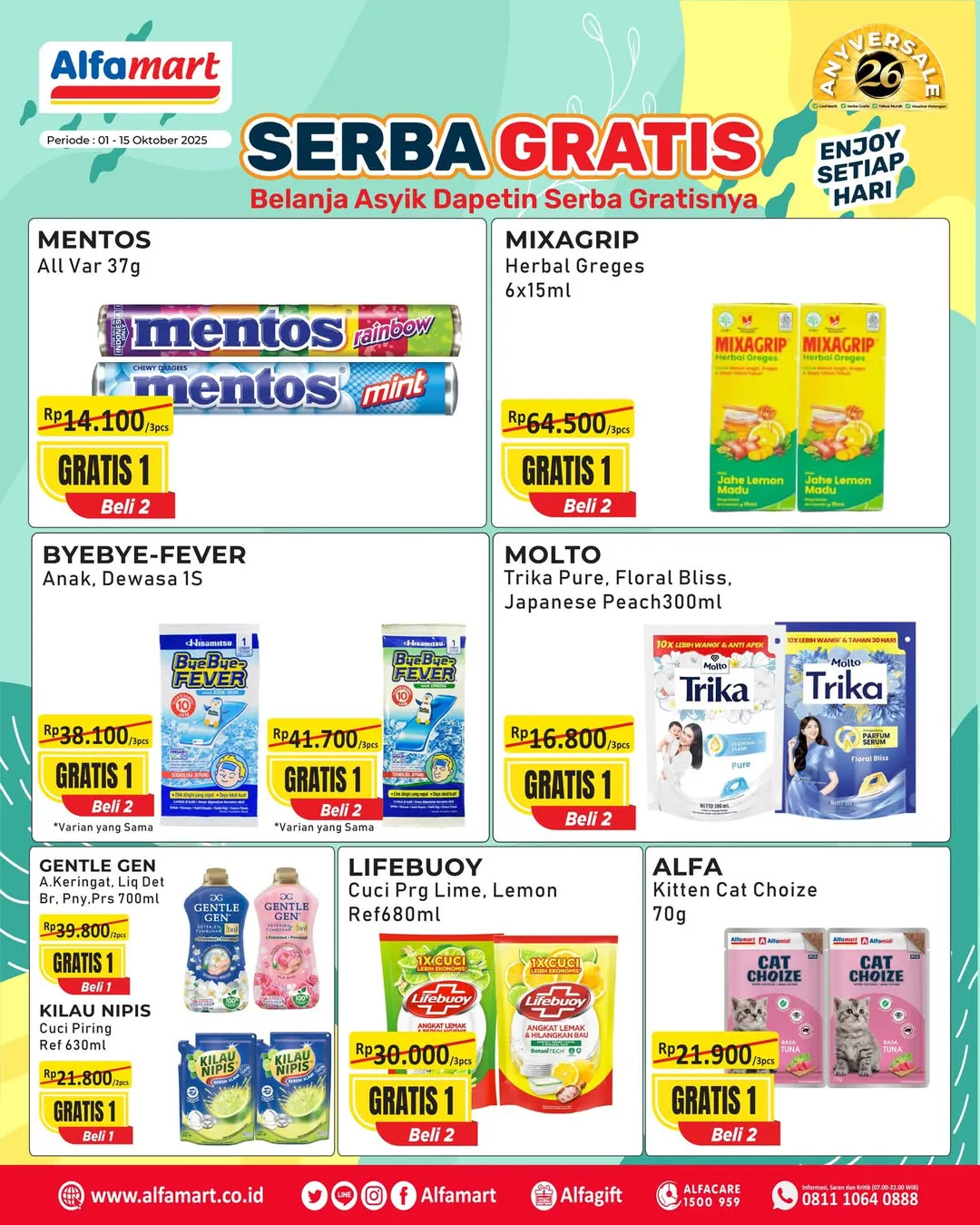 Promo Alfamart Serba Gratis Periode 1-15 Oktober 2025
