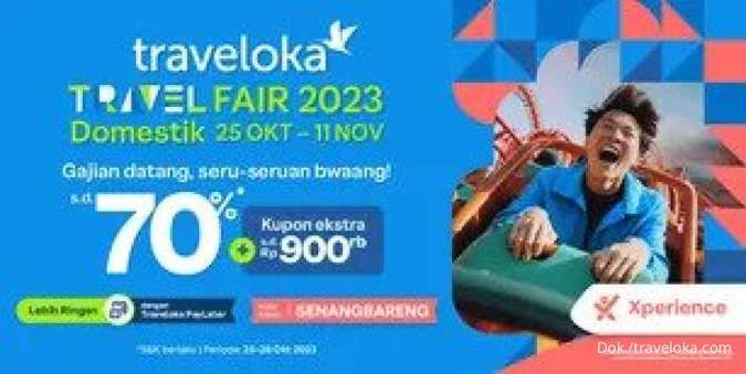 Promo Traveloka Travel Fair 2023, Nikmati Diskon Xperience Hingga 70% 