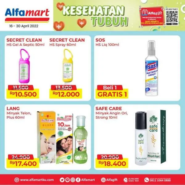 Promo Alfamart Edisi Kesehatan Tubuh Periode 16-30 April 2022