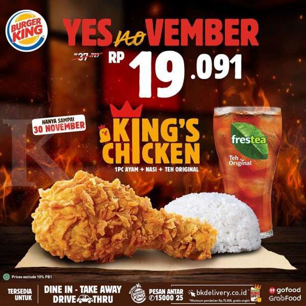 Promo Burger King 23-30 November 2020, harga mulai 19.091!