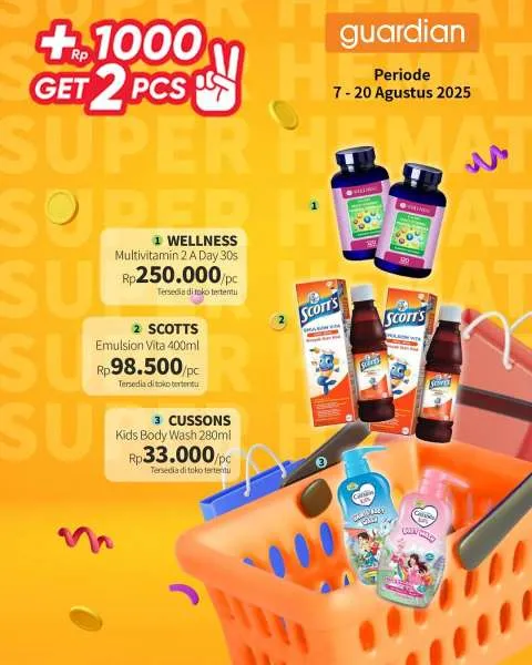 Promo Guardian Super Hemat Periode 7-20 Agustus 2025