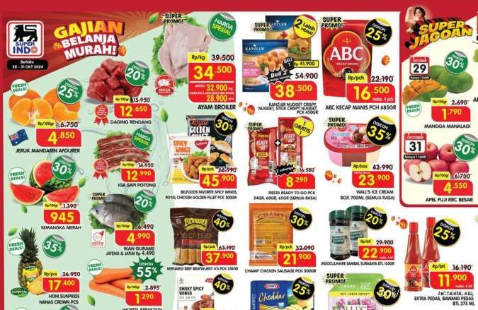 Promo Superindo Weekday Gajian 28-31 Oktober 2024, Es Krim Diskon 35% di Akhir Bulan