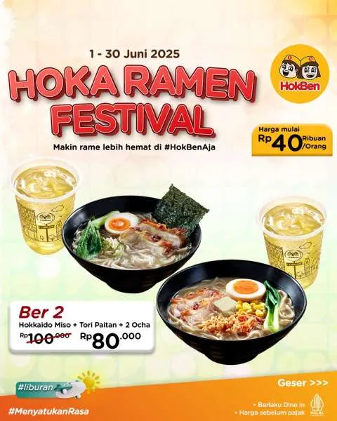 Promo HokBen Hoka Ramen Festival Berdua
