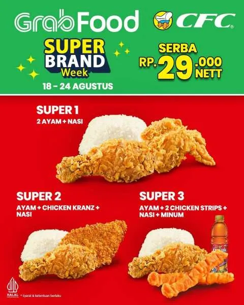 Promo CFC Super Brand Week GrabFood