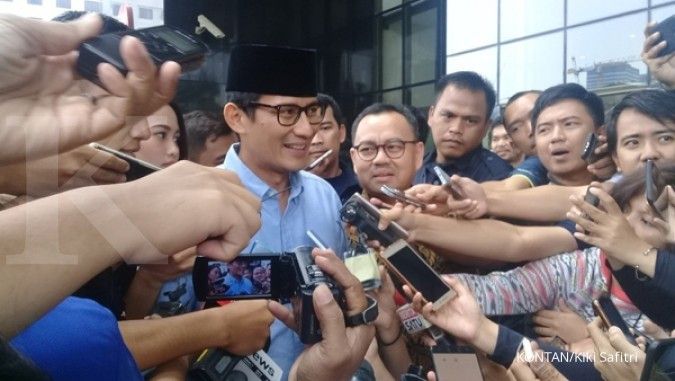 Sandiaga Uno laporkan harta ke KPK, ditemani Sudirman Said