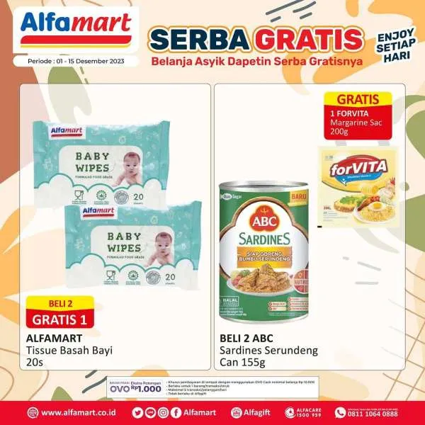 Promo Alfamart Serba Gratis Periode 1-15 Desember 2023