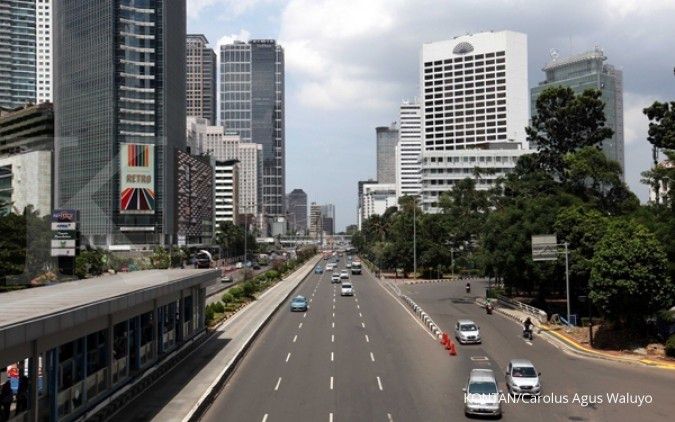 Hari pertama 2018, jalanan Jakarta lengang 