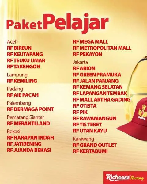 Promo Richeese Factory Daerah Tertentu