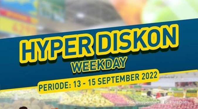 Promo Hypermart Terbaru 13-15 September 2022, Promo Hyper Diskon Weekday