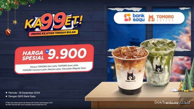 Promo Tomoro Coffee x Bank Saqu 18 Desember 2024