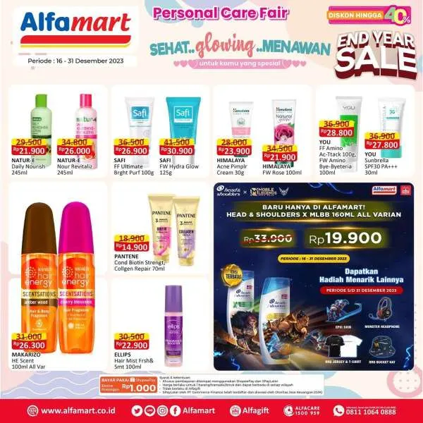 Promo Alfamart Personal Care Fair Diskon s/d 40% Periode 16-31 Desember 2023