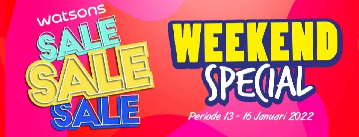 Katalog Promo Watsons Weekend Special, Diskon Hingga 50% Periode 13-16 Januari 2022