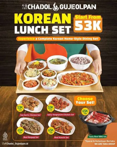 Chadol Gujeolpan Korean Lunch Set Komplit