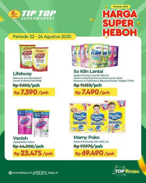 Promo JSM Tip Top 22-24 Agustus 2025