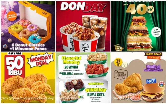 Kumpulan Promo Kuliner Favorit Tiap Senin Periode Oktober: Dunkin A&W hingga KFC
