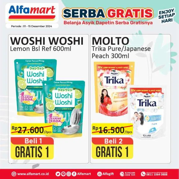 Promo Alfamart Serba Gratis Periode 1-15 Desember 2024