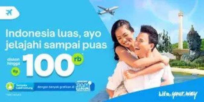 Manfaatkan Promo Traveloka Tiket Pesawat Domestik dengan Diskon hingga Rp 100.000