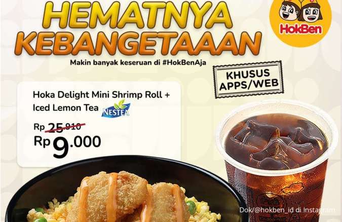 Promo HokBen Hemat Oktober Cuma Rp 9.000 di App/Web, Berakhir Besok! Promo HokBen Hemat Oktober Cuma Rp 9.000 di App/Web, Berakhir Besok!