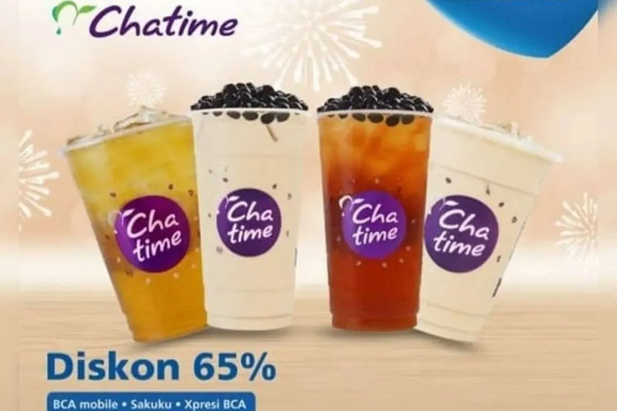 Promo Chatime 23 Februari - 21 April 2022, Spesial HUT BCA Diskon 65% via QRIS BCA