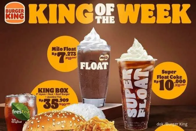 Promo Burger King 1-31 Oktober 2022, Diskon Paket King of The Week Mulai Rp 6.818