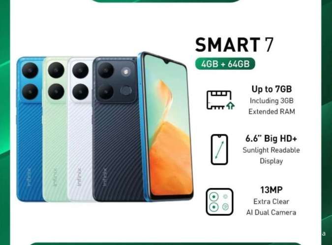 Update Bulan Juli 2023, Ini Daftar Harga HP Infinix Smart 7 Terbaru