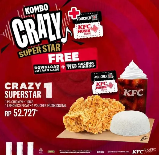 Promo KFC Terbaru 2023 Paket Kombo Crazy Superstar 