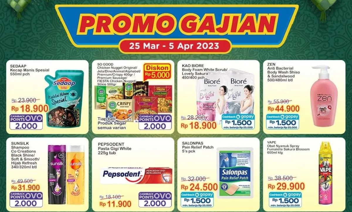 Promo Gajian Indomaret Periode 25 Maret-5 April 2023, Cek dan Manfaatkan