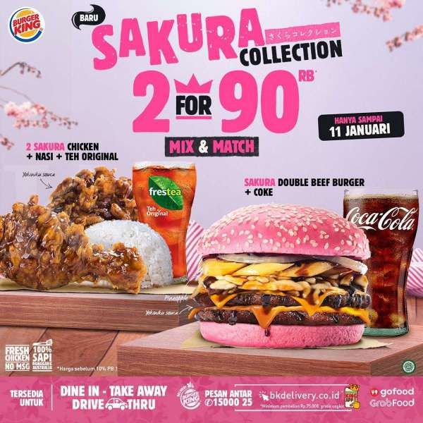 Promo Burger King Sakura Collection 