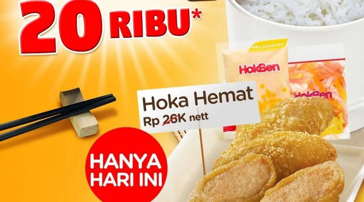 Promo HokBen 13 Oktober 2021, nikmati Rabu Rp 20.000 untuk hoka hemat favorit