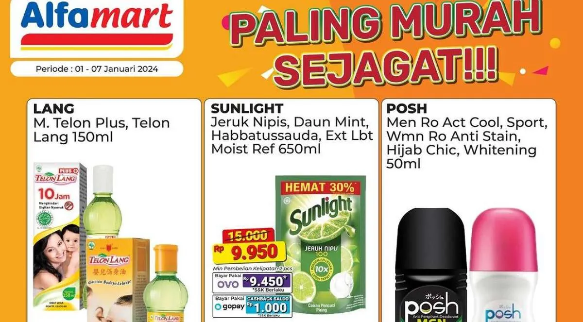 Promo Alfamart Paling Murah dan PSM Terbaru Januari 2024, Potongan Harga Awal Tahun