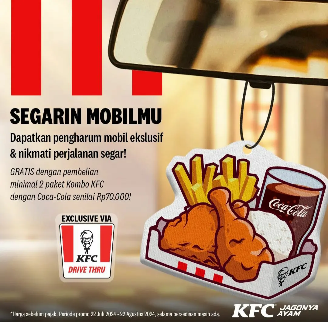 Promo KFC GRATIS merchandise pengharum ruangan ala KFC