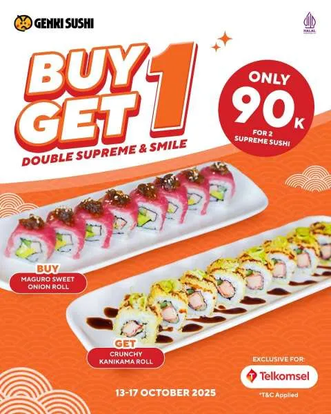 Promo Genki Sushi Buy 1 Get 1 Maguro Sweet Onion Roll