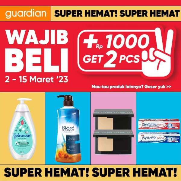 Promo Guardian Super Hemat 2-15 Maret 2023, Tambah Rp 1.000 Dapat 2 Bedak Maybelline