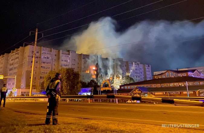 Lagi, Lapangan Udara Ketiga Rusia Terbakar dalam Serangan Pesawat Tak Berawak