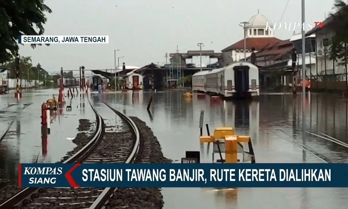 Semarang Masih Banjir, Stasiun Tawang Ditutup, Dialihkan ke Stasiun Semarang Poncol