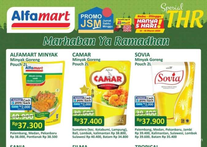 Promo Minyak Goreng Weekend 14-16 Maret 2025 di JSM Alfamart, Superindo & Indomaret