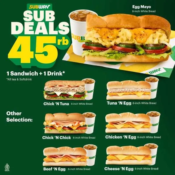 Promo Subway Paket Sub Deals
