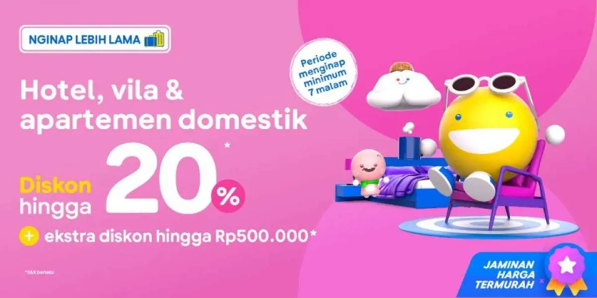 Promo Tiket.com Hotel, Vila, dan Apartemen Domestik dengan Diskon hingga 20%