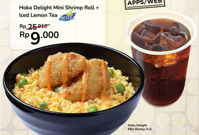 Promo Terakhir HokBen: Hoka Delight Mini Shrimp Roll + Lemon Tea Hanya Rp 9.000
