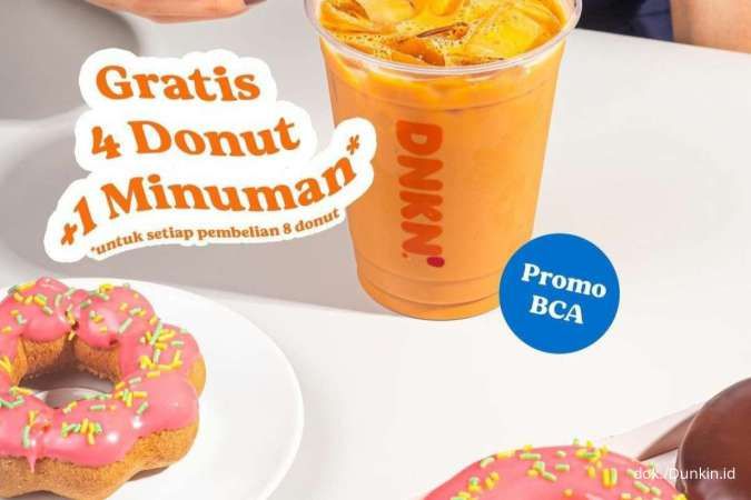 Promo BCA x Dunkin 2 November 2023, Total 12 Donat dan 1 Minuman Seharga Rp 101.000