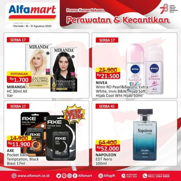 Promo Alfamart Perawatan & Kecantikan Periode 16-31 Agustus 2023