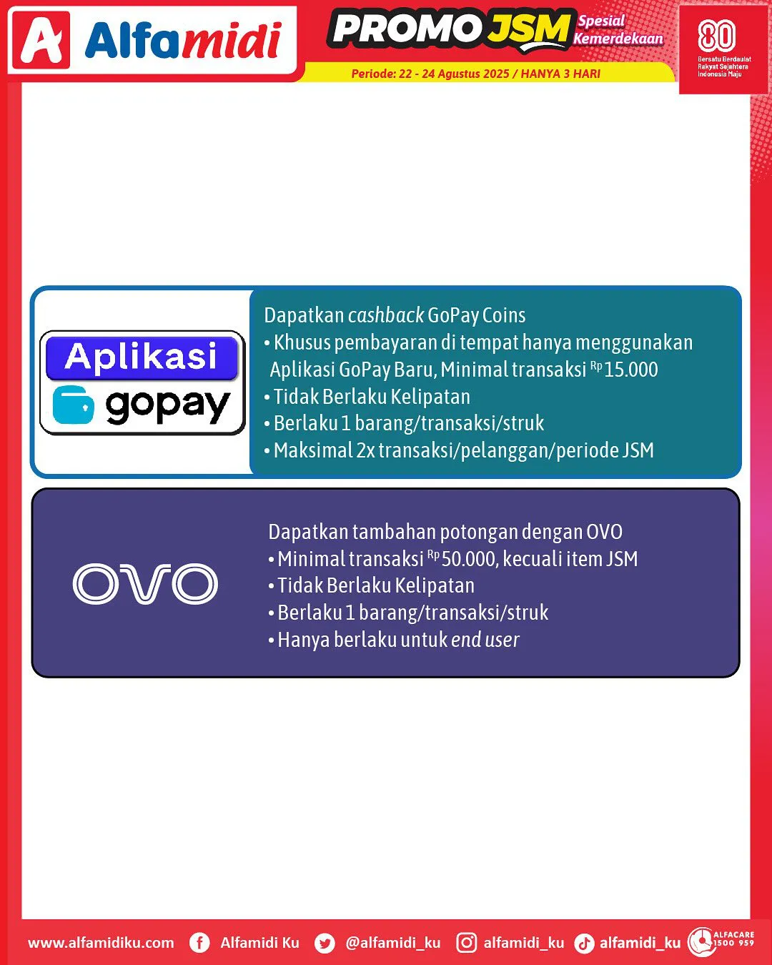 Promo JSM Alfamidi Periode 22-24 Agustus 2025