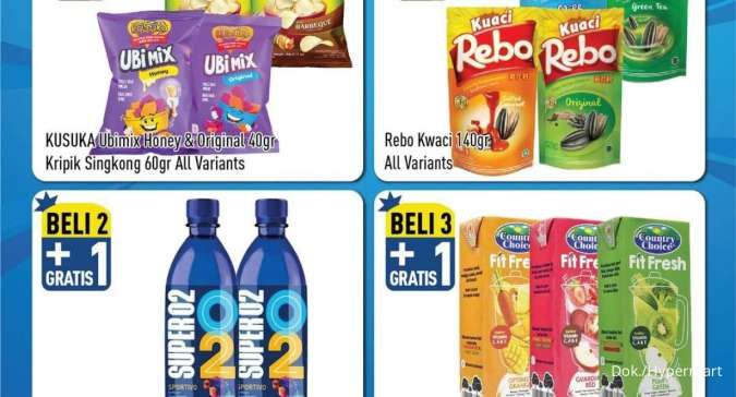 Katalog Promo Hypermart Dua Mingguan Periode 18-31 Juli 2024, Ada Beli 2 Gratis 1